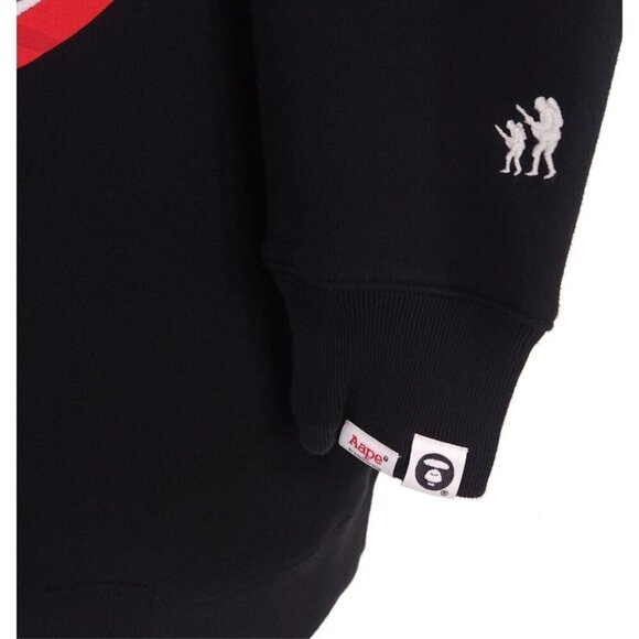 AAPE by A Bathing Ape Embroidered Logo Sweatshirt Size L Mens Red Camo - Picture 5 of 9